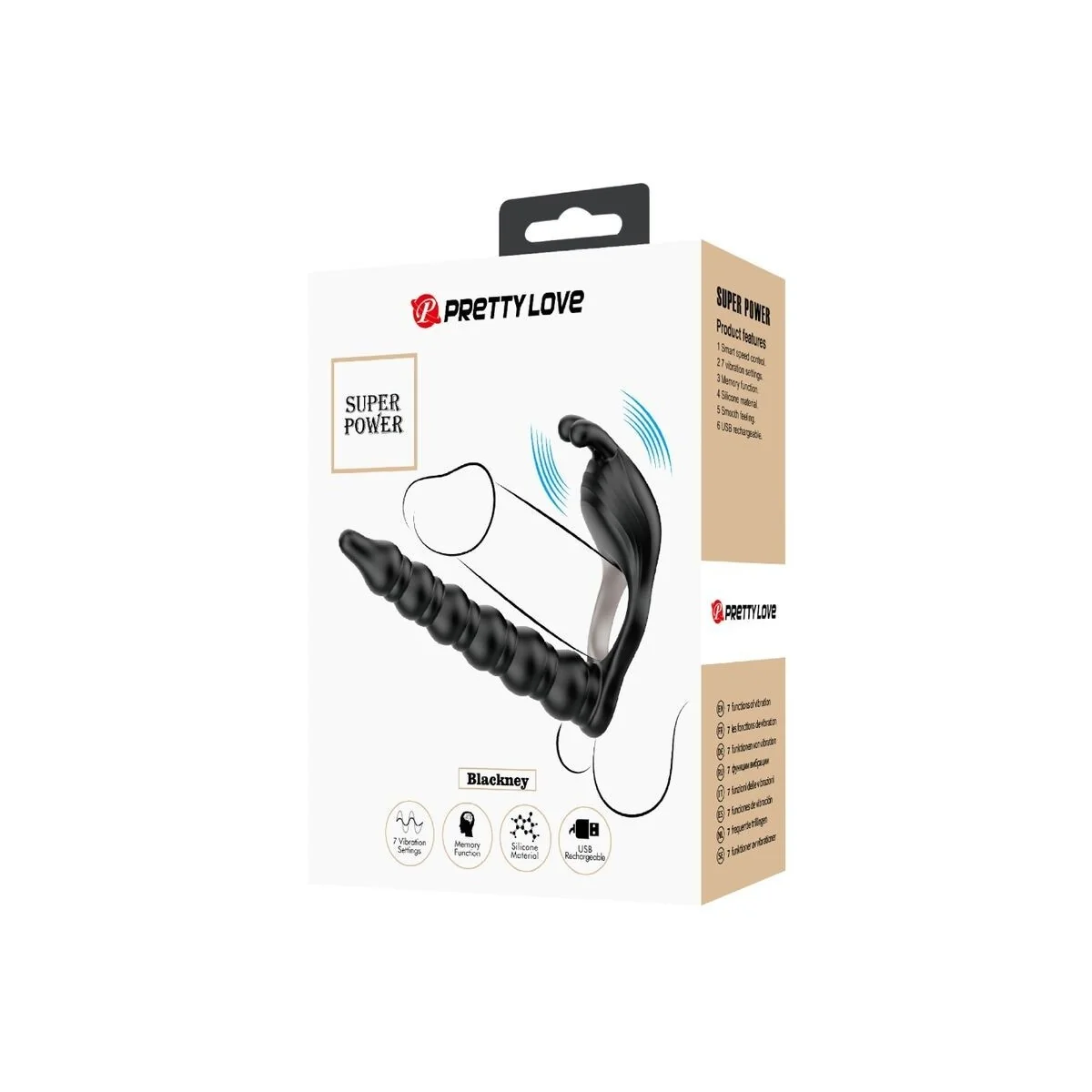Blackney Penisringe mit Vibrator-Plug von Pretty Love kaufen | Fesselliebe