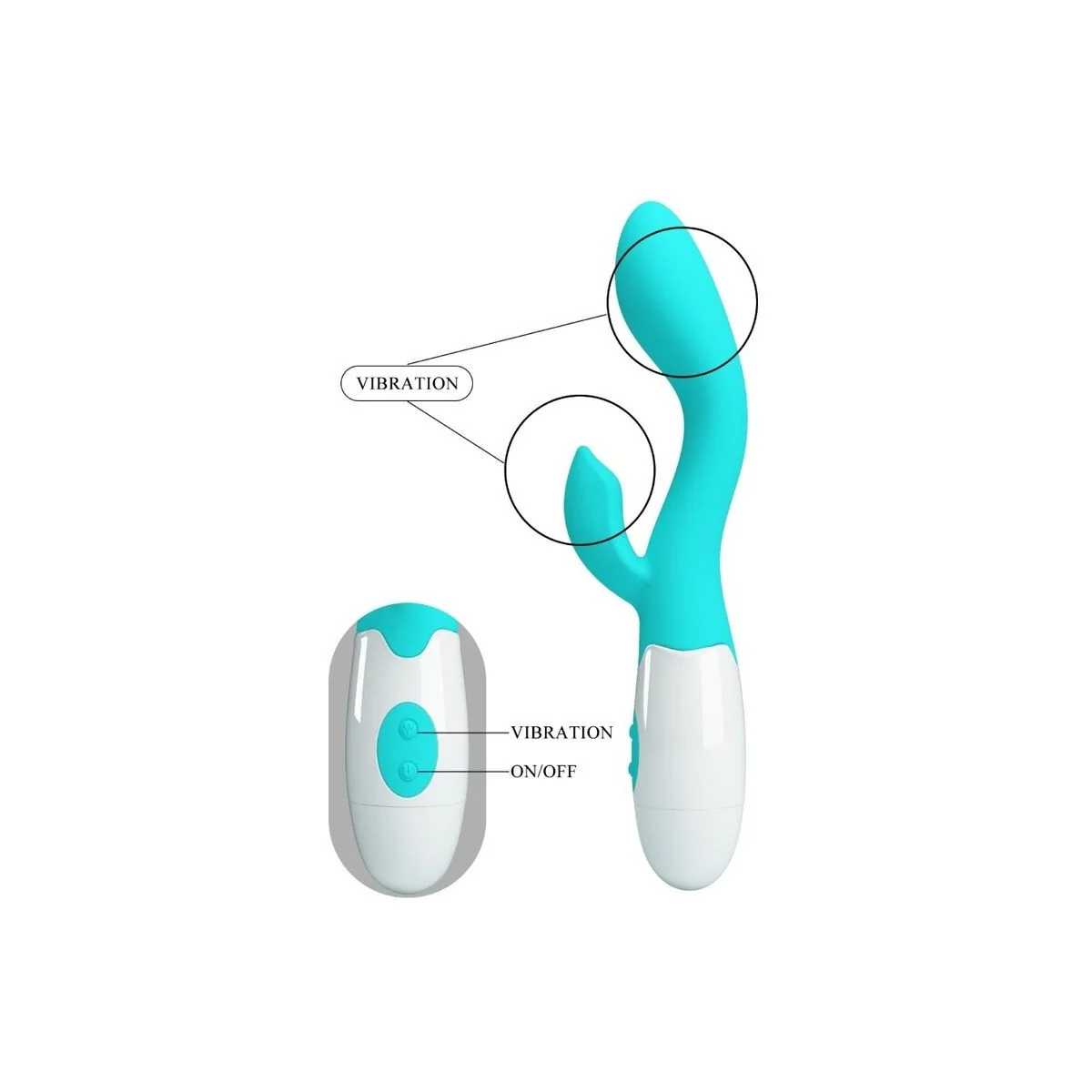 Helliger G-Spot-Vibrator, Aquagrün von Pretty Love Flirtation kaufen | Fesselliebe