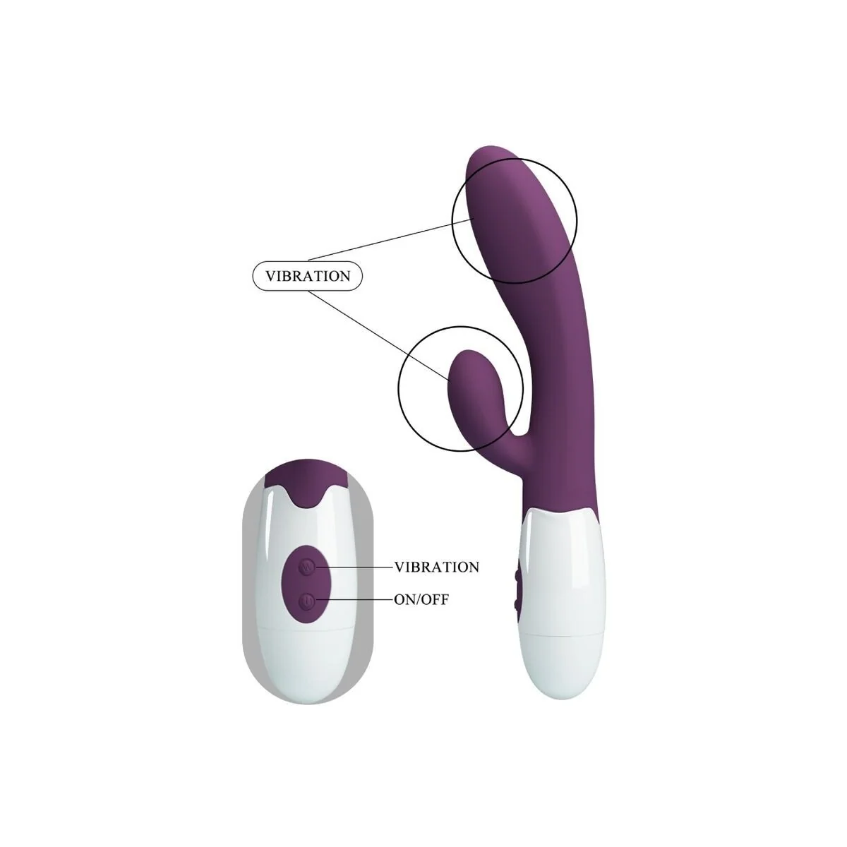 Alvis Rabbit Vibrator & Lila G-Punkte von Pretty Love Flirtation kaufen | Fesselliebe