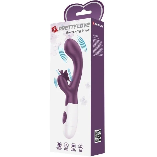Butterfly Kiss Rabbit Vibrator & G-Spot Stimulator Lila von Pretty Love Flirtation kaufen | Fesselliebe