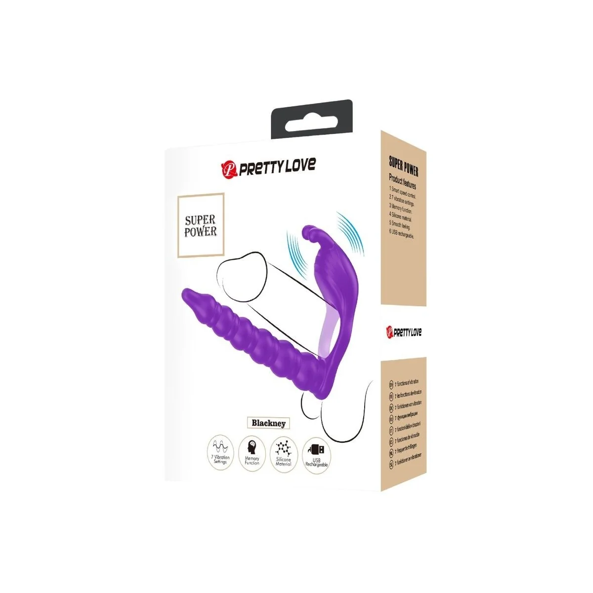 Blackney Penisringe mit Vibrator-Plug von Pretty Love kaufen | Fesselliebe