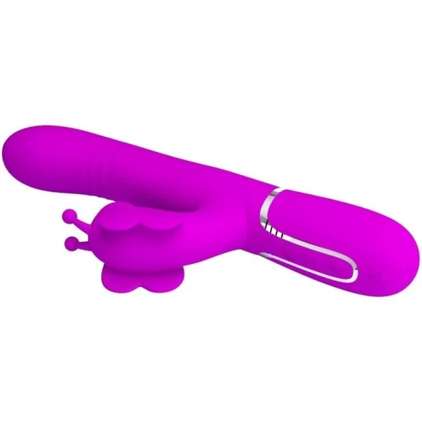 Multifunktions-Kaninchenvibrator 4 in 1 Schmetterling Fuchsia von Pretty Love Flirtation kaufen | Fesselliebe