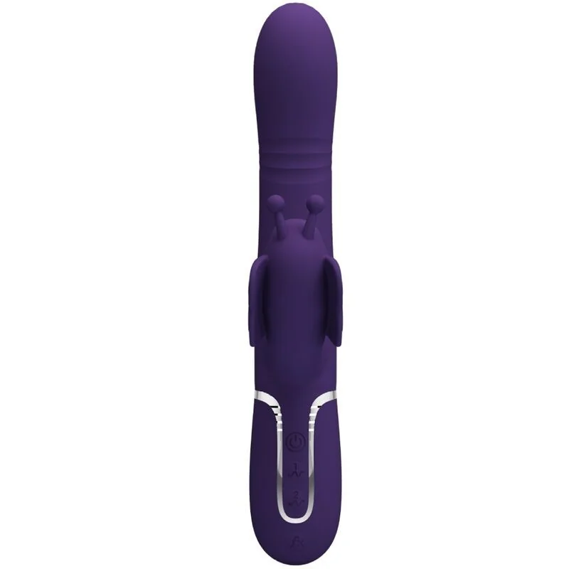 Multifunktions-Kaninchenvibrator 4 in 1 Schmetterling Lila von Pretty Love Flirtation kaufen | Fesselliebe 2