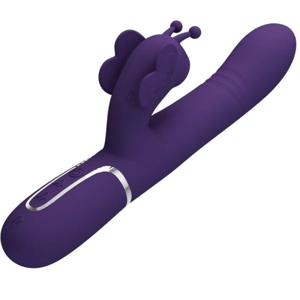 Multifunktions-Kaninchenvibrator 4 in 1 Schmetterling Lila von Pretty Love Flirtation kaufen | Fesselliebe