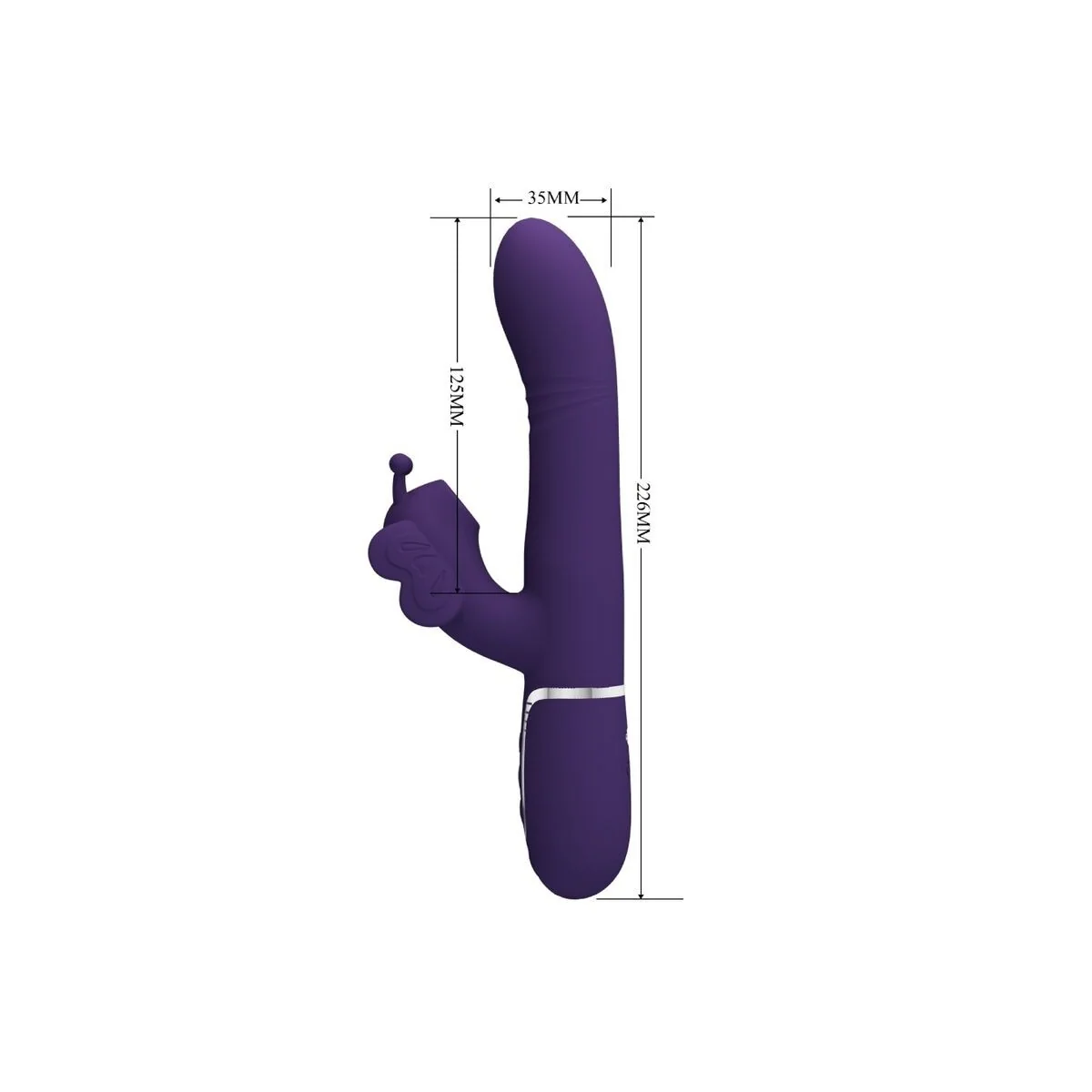 Multifunktions-Kaninchenvibrator 4 in 1 Schmetterling Lila von Pretty Love Flirtation kaufen | Fesselliebe