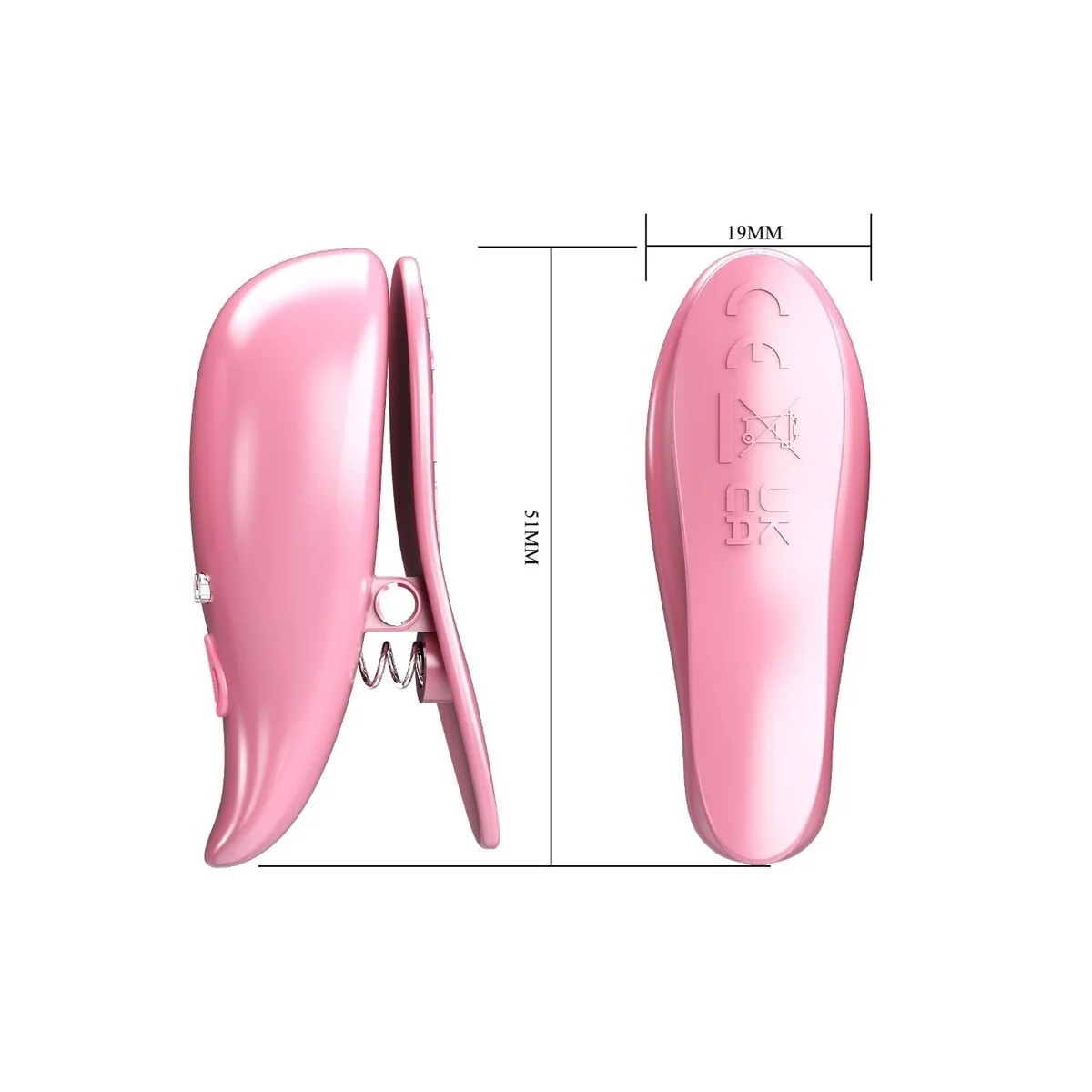 Leaf Vibrierende Nippelklemmen Rosa von Pretty Love Flirtation kaufen | Fesselliebe