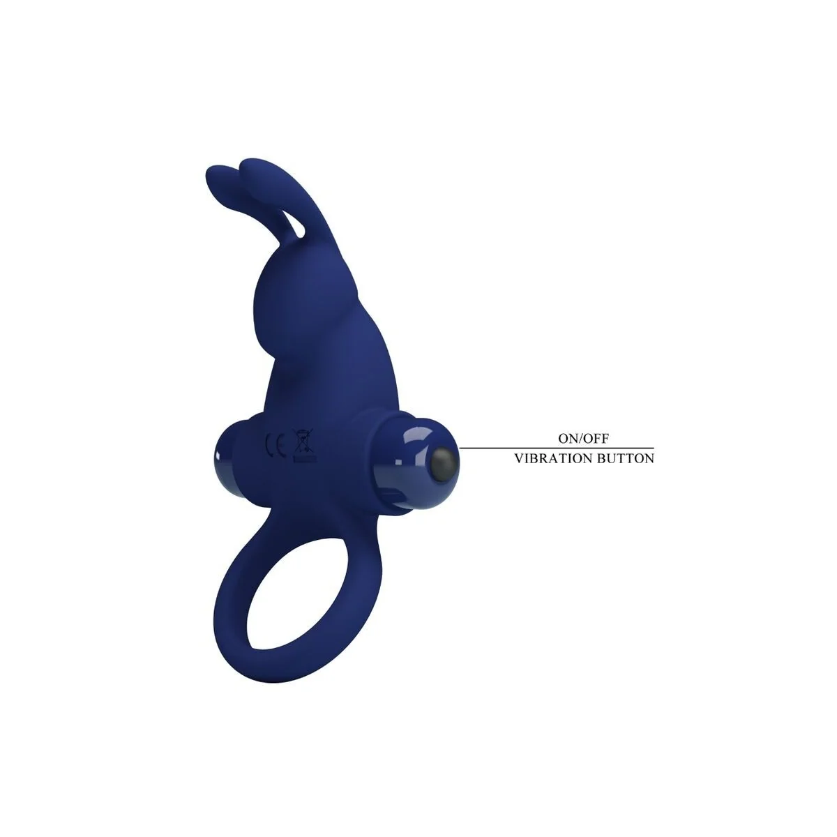Jiro Kaninchenring mit Vibration Blau von Pretty Love Male kaufen | Fesselliebe