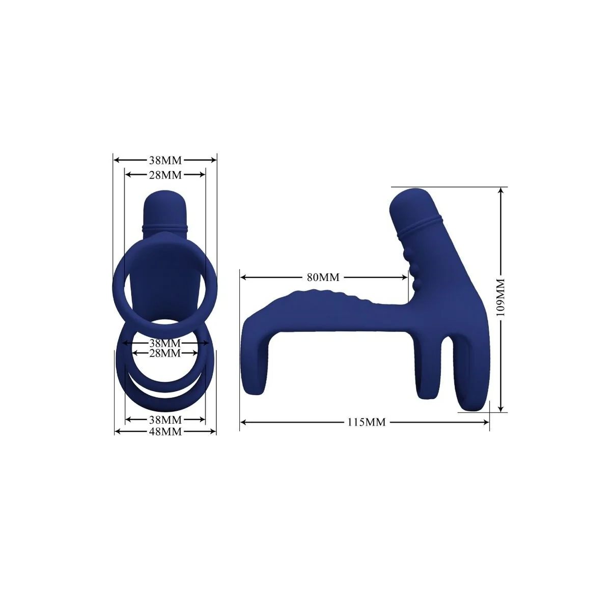 Elish Vibrationsring mit Verlngerung Blau von Pretty Love Male kaufen | Fesselliebe