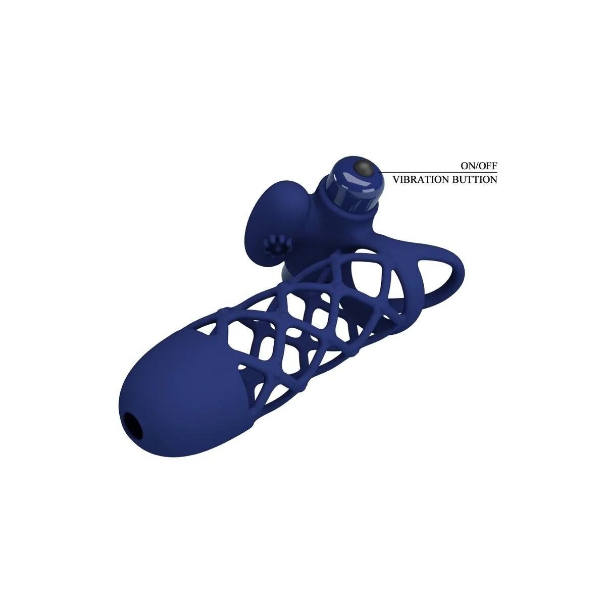 Giann Vibratorring mit Silikonhülle Blau von Pretty Love Male kaufen | Fesselliebe