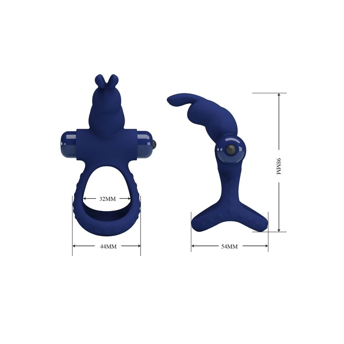 Luchito Doppelvibrierender Ring Kaninchen Blau von Pretty Love Male kaufen | Fesselliebe