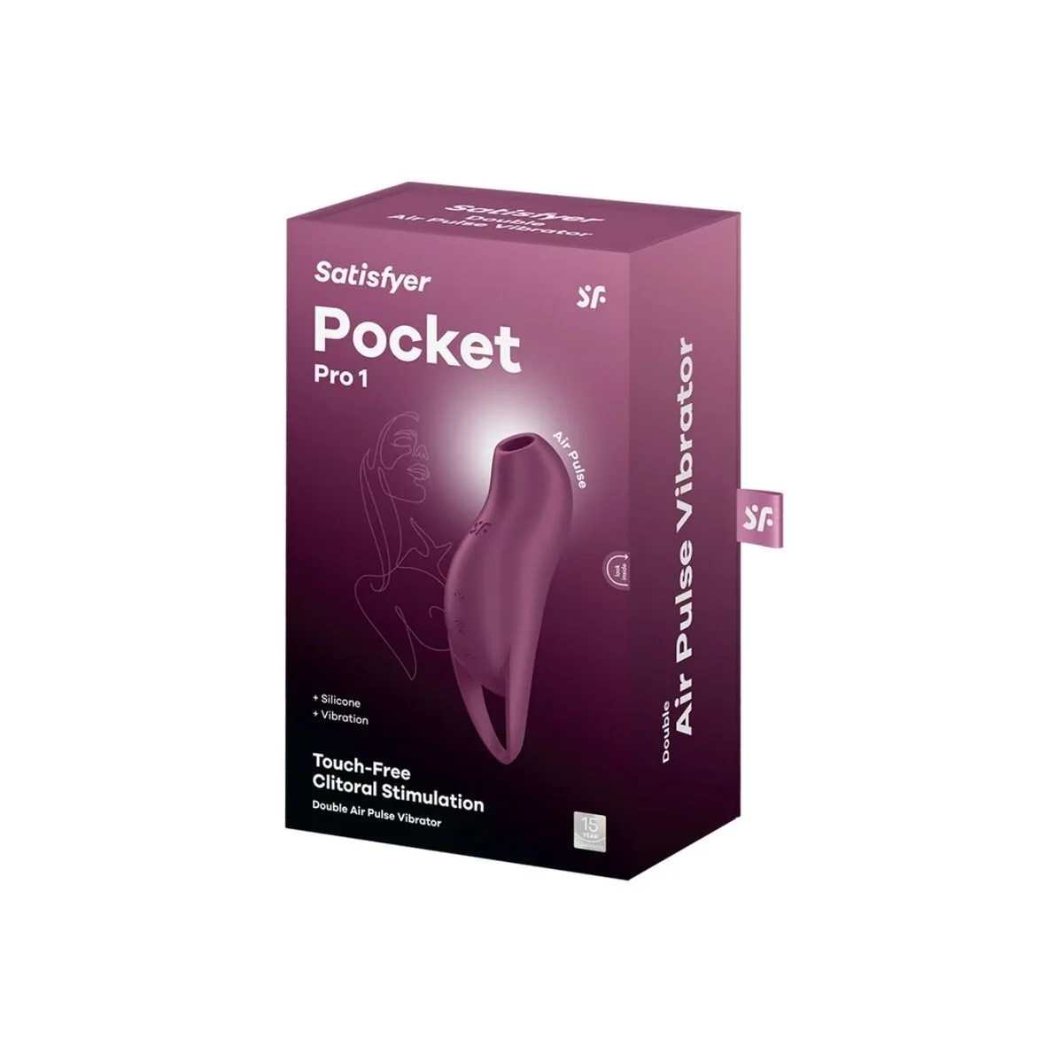 Pocket Pro 1 Klitoris-Stimulator Granat von Satisfyer Air Pulse kaufen | Fesselliebe