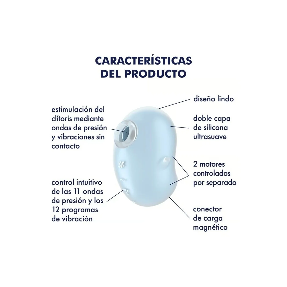 Cutie Ghost Auflegevibrator Hellblau von Satisfyer Layons kaufen | Fesselliebe