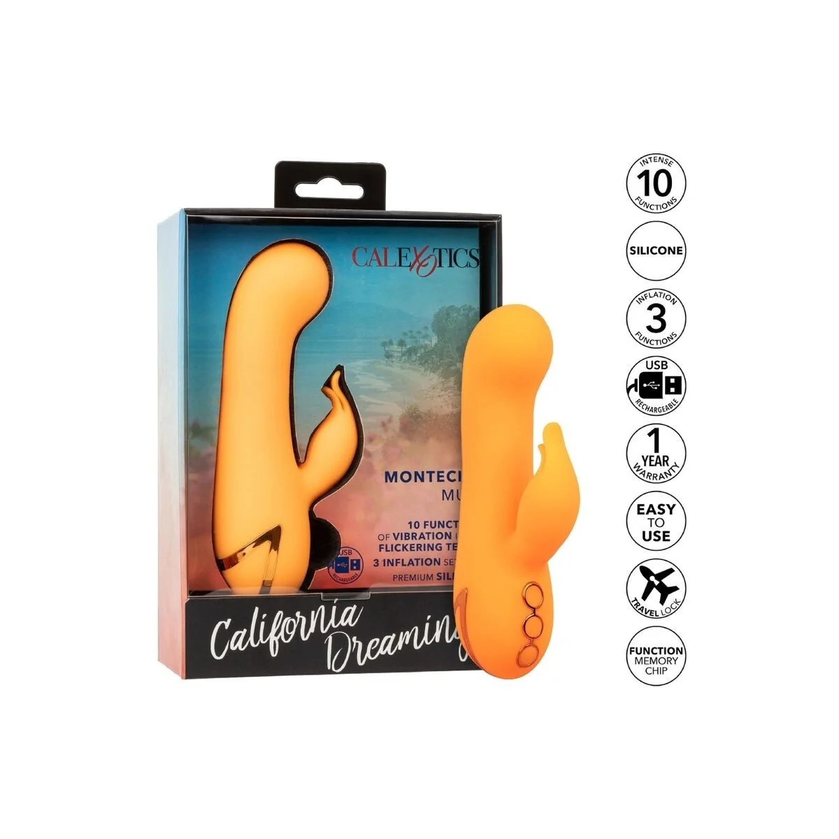 Montecito Muse Vibrator Rabbit Orange von California Dreaming von Calexotics kaufen | Fesselliebe