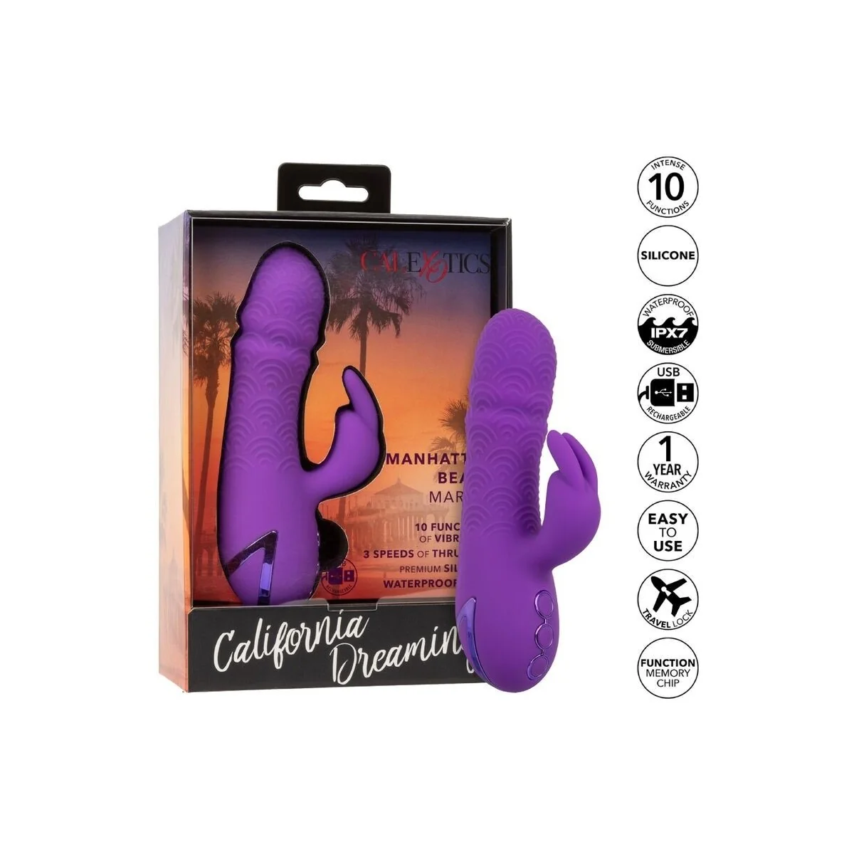 Manhattan Beach Marvel Vibrator Rabbit Lila von California Dreaming von Calexotics kaufen | Fesselliebe