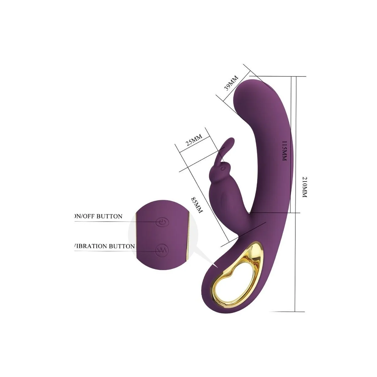 Liam Kaninchen Vibrator und G-Punkt-Stimulator Lila von Pretty Love Flirtation kaufen | Fesselliebe