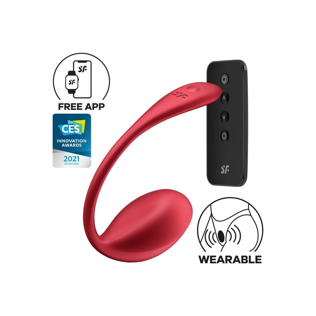 Shiny Petal G Point mit Fernbedienungs Stimulator Rot mit kostenloser App von Satisfyer Partner kaufen | Fesselliebe