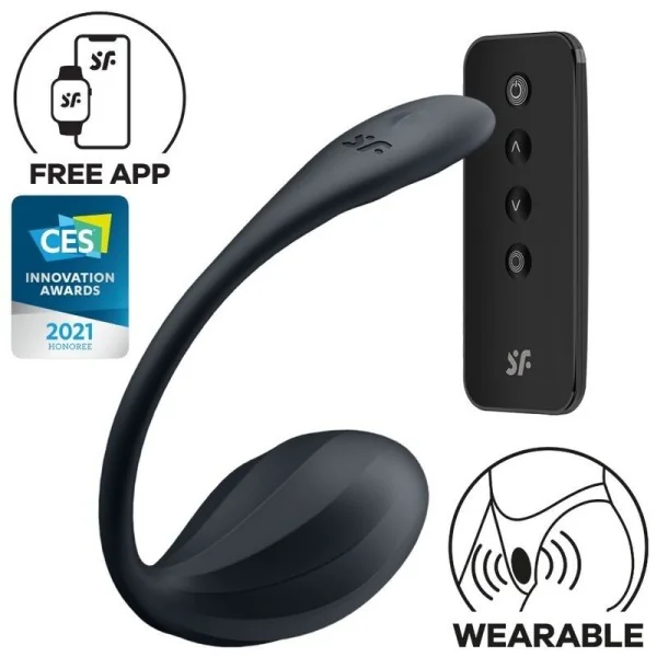 Ribbed Petal G Point Stimulator mit Fernbedienung Schwarz mit kostenloser App von Satisfyer Partner kaufen | Fesselliebe