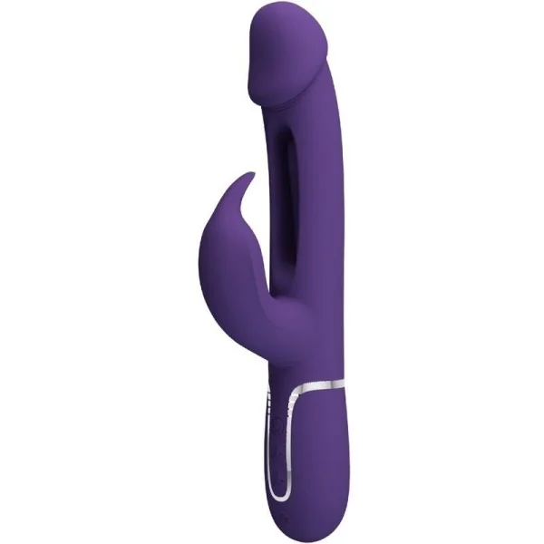 Kampas Rabbit 3 in 1 Multifunktionsvibrator mit Zunge Violett von Pretty Love Flirtation kaufen | Fesselliebe