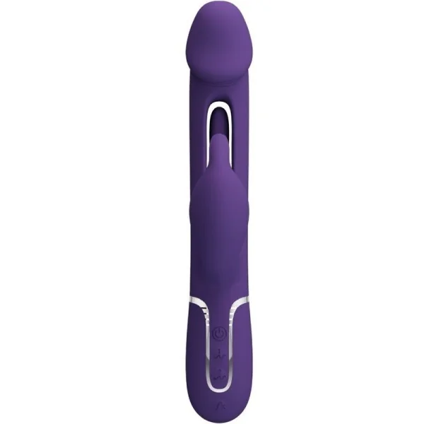 Kampas Rabbit 3 in 1 Multifunktionsvibrator mit Zunge Violett von Pretty Love Flirtation kaufen | Fesselliebe