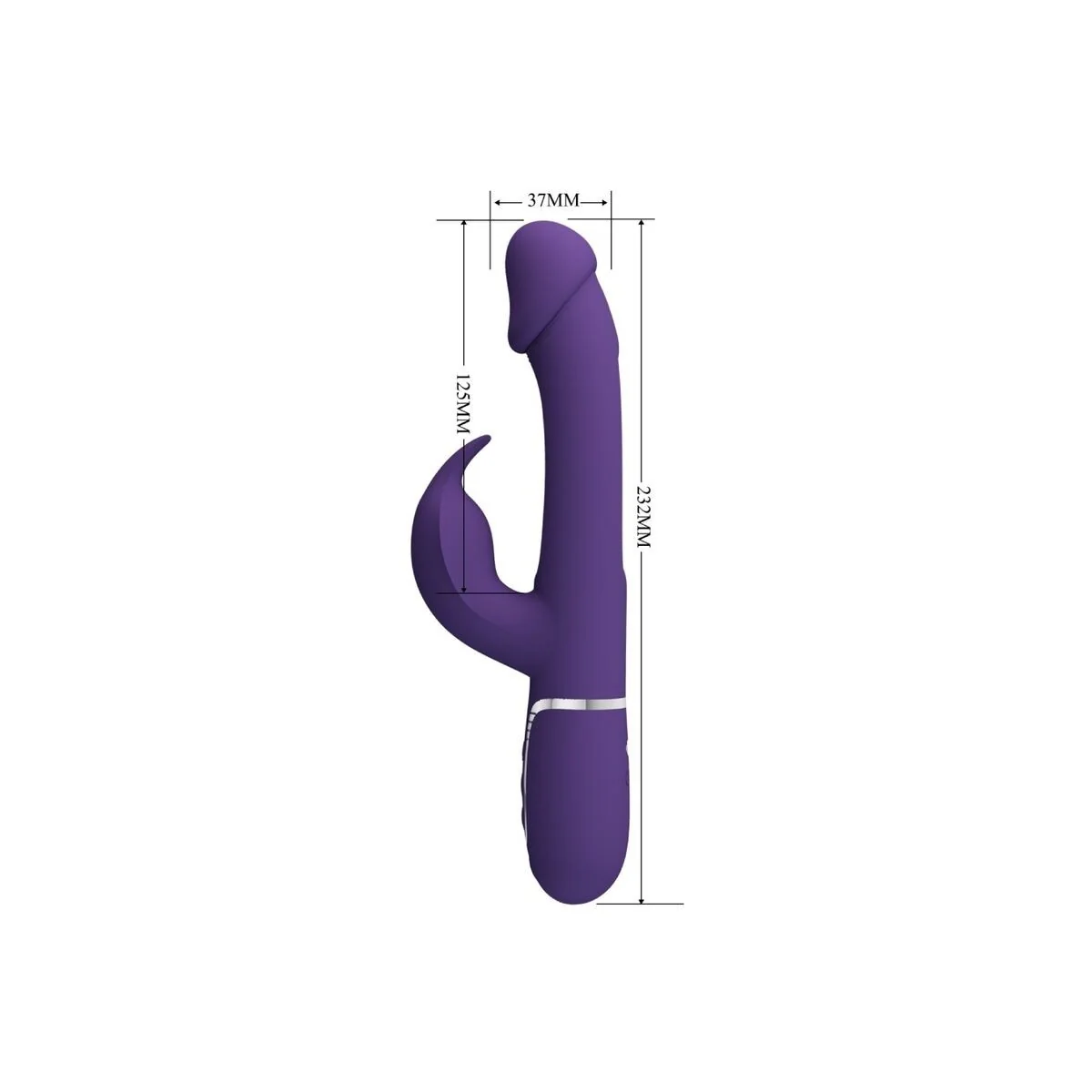 Kampas Rabbit 3 in 1 Multifunktionsvibrator mit Zunge Violett von Pretty Love Flirtation kaufen | Fesselliebe