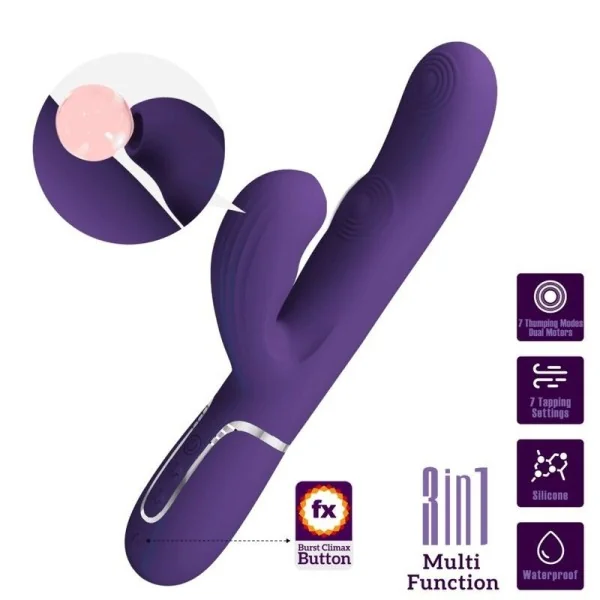 Perlita G-Spot Vibrator 3 in 1 Multifunktions-Lila von Pretty Love Flirtation kaufen | Fesselliebe