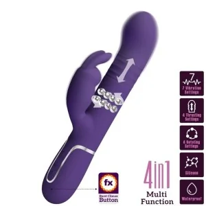 Coale Rabbit Vibrator 4 in 1 Lila von Pretty Love Flirtation kaufen | Fesselliebe