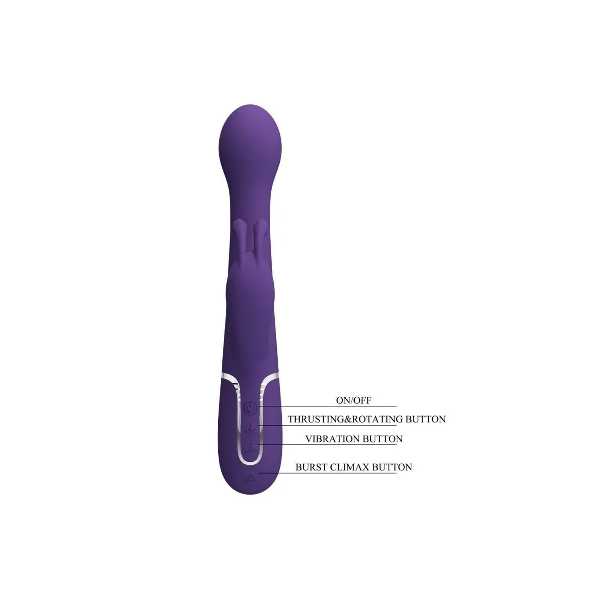 Dejon Rabbit Vibrator 3 in 1 Multifunktions-Lila von Pretty Love Flirtation kaufen | Fesselliebe