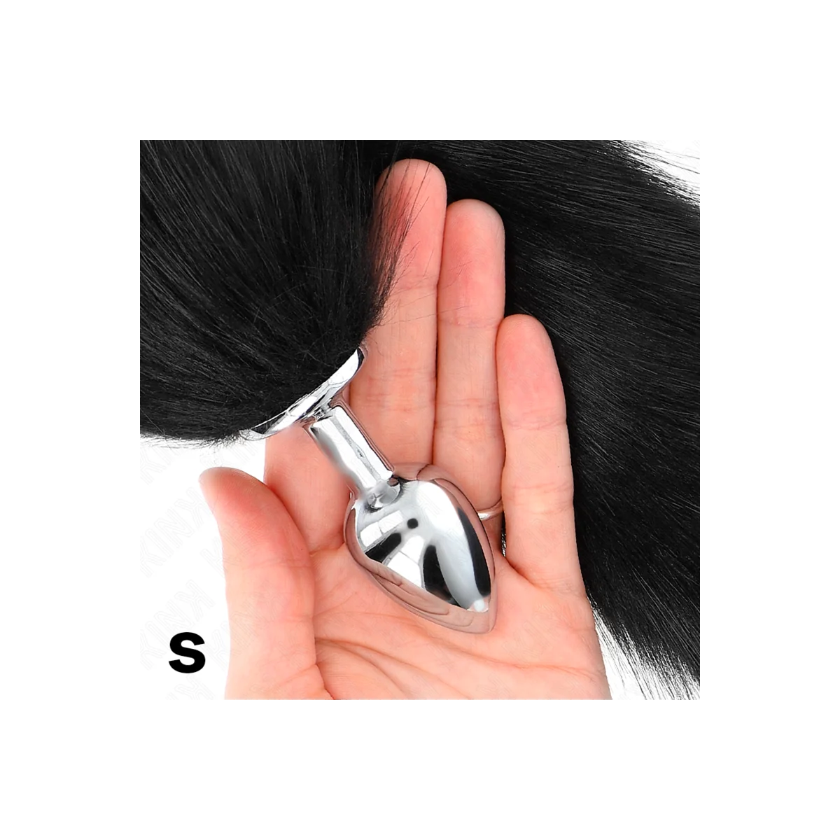 Anal Plug Größe S 7 X 3 cm mit Kunststoffschwanz 40 cm Schwarz von Kink Pleasure Plugs kaufen | Fesselliebe