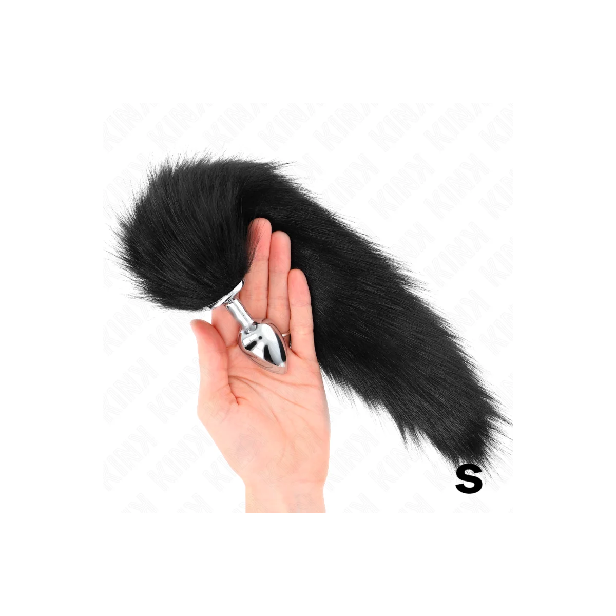 Anal Plug Größe S 7 X 3 cm mit Kunststoffschwanz 40 cm Schwarz von Kink Pleasure Plugs kaufen | Fesselliebe