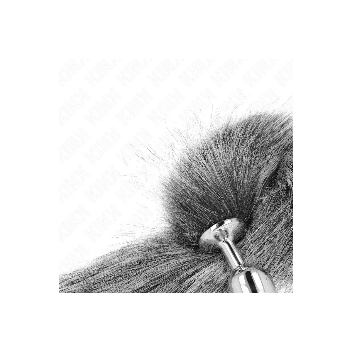 Anal Plug Größe S 7 X 3 cm mit Kunststoffschwanz 40 cm Grau von Kink Pleasure Plugs kaufen | Fesselliebe