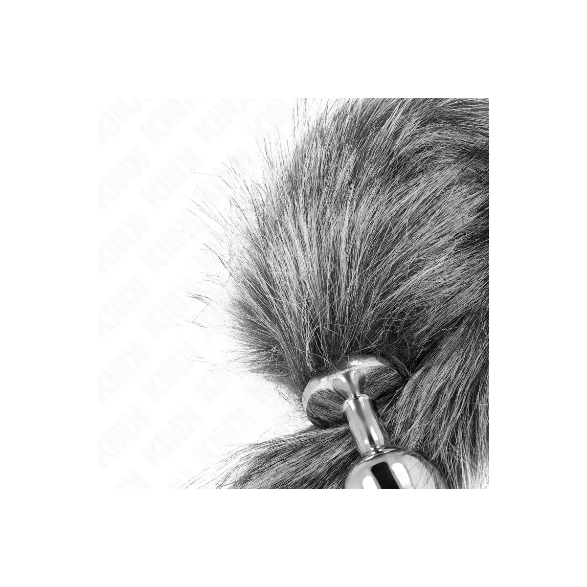 Anal Plug Größe M 8 X 3,5 cm mit Kunststoffschwanz 40 cm Grau von Kink Pleasure Plugs kaufen | Fesselliebe