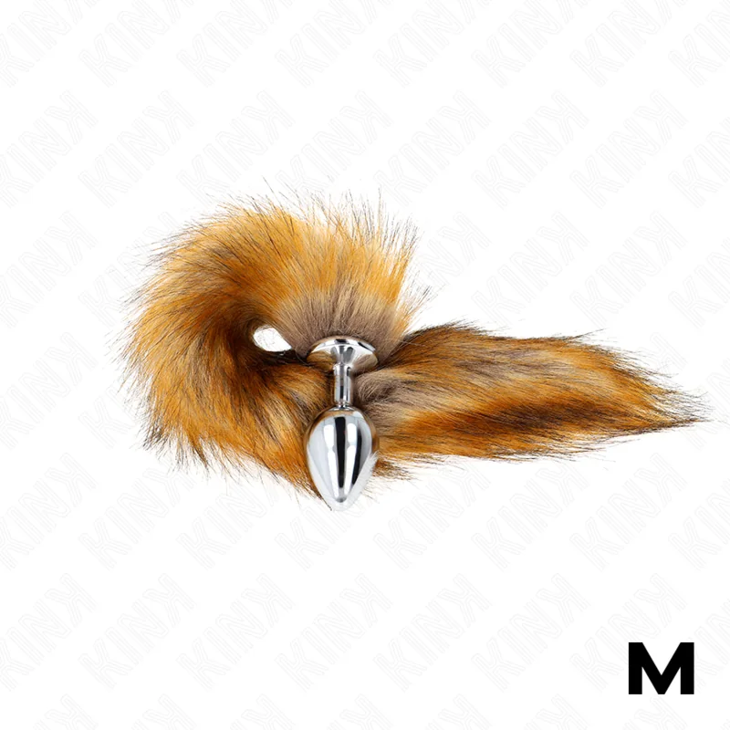 Anal Plug Größe M 8 X 3,5 cm mit Kunststoffschwanz 40 cm Braun von Kink Pleasure Plugs kaufen | Fesselliebe