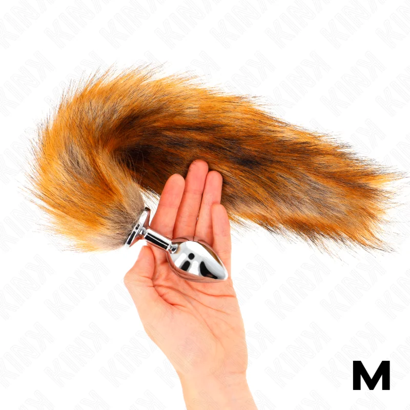 Anal Plug Größe M 8 X 3,5 cm mit Kunststoffschwanz 40 cm Braun von Kink Pleasure Plugs kaufen | Fesselliebe 2