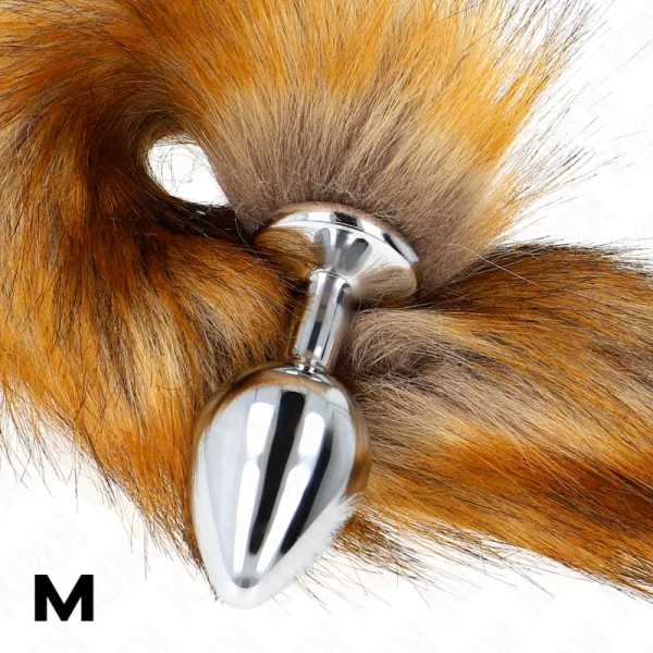 Anal Plug Größe M 8 X 3,5 cm mit Kunststoffschwanz 40 cm Braun von Kink Pleasure Plugs kaufen | Fesselliebe