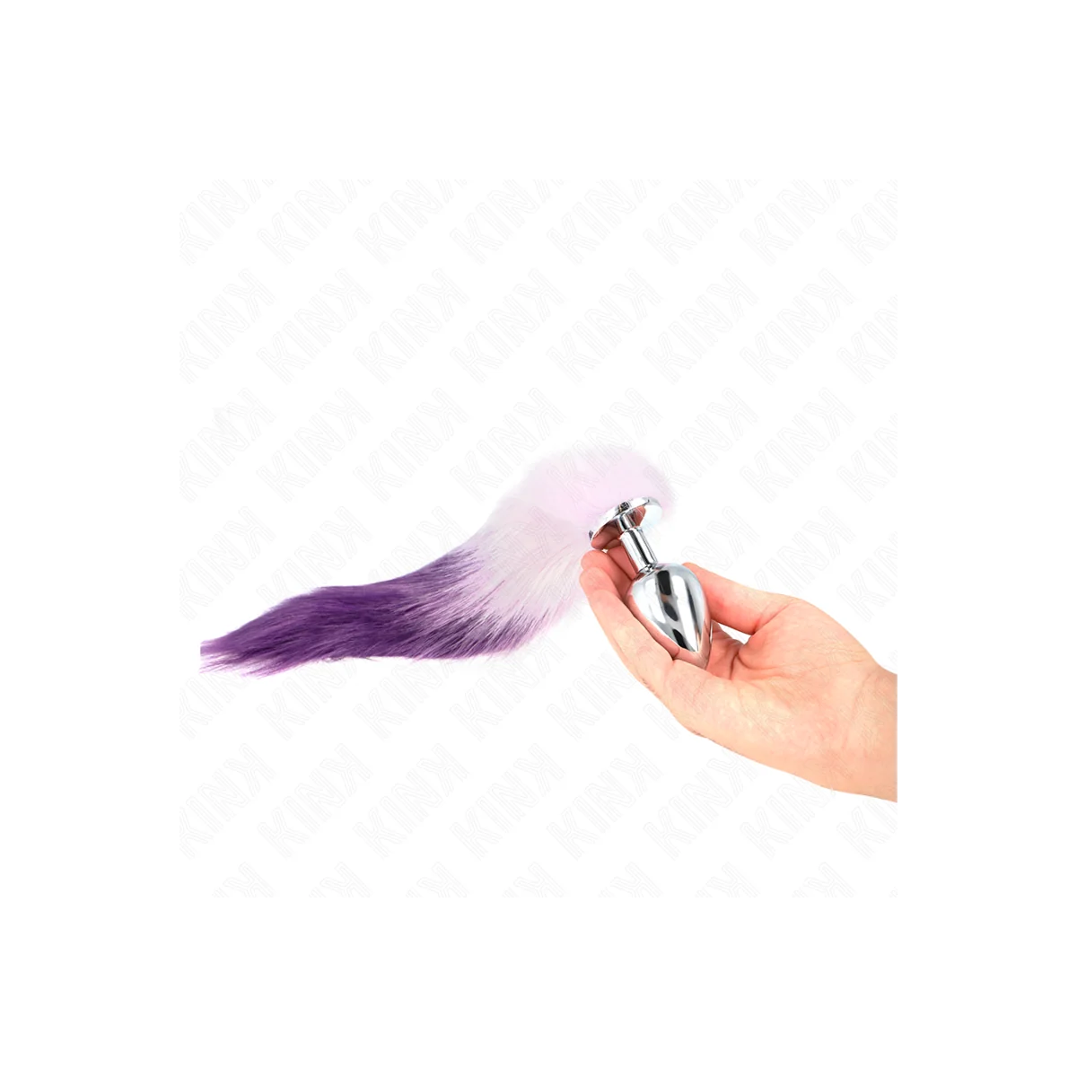Anal Plug Größe L 10 X 4 cm mit Kunststoffschwanz 40 cm Lila von Kink Pleasure Plugs kaufen | Fesselliebe