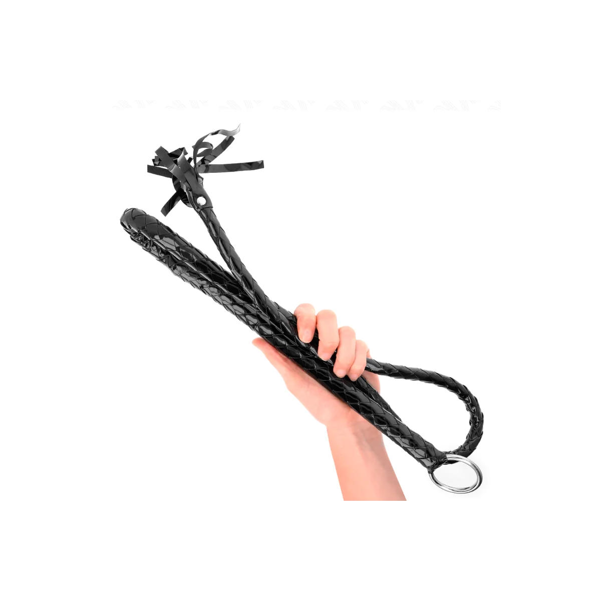 Lange Glänzende Pvc-Peitsche 138 cm von Kink Impact & Touch kaufen | Fesselliebe