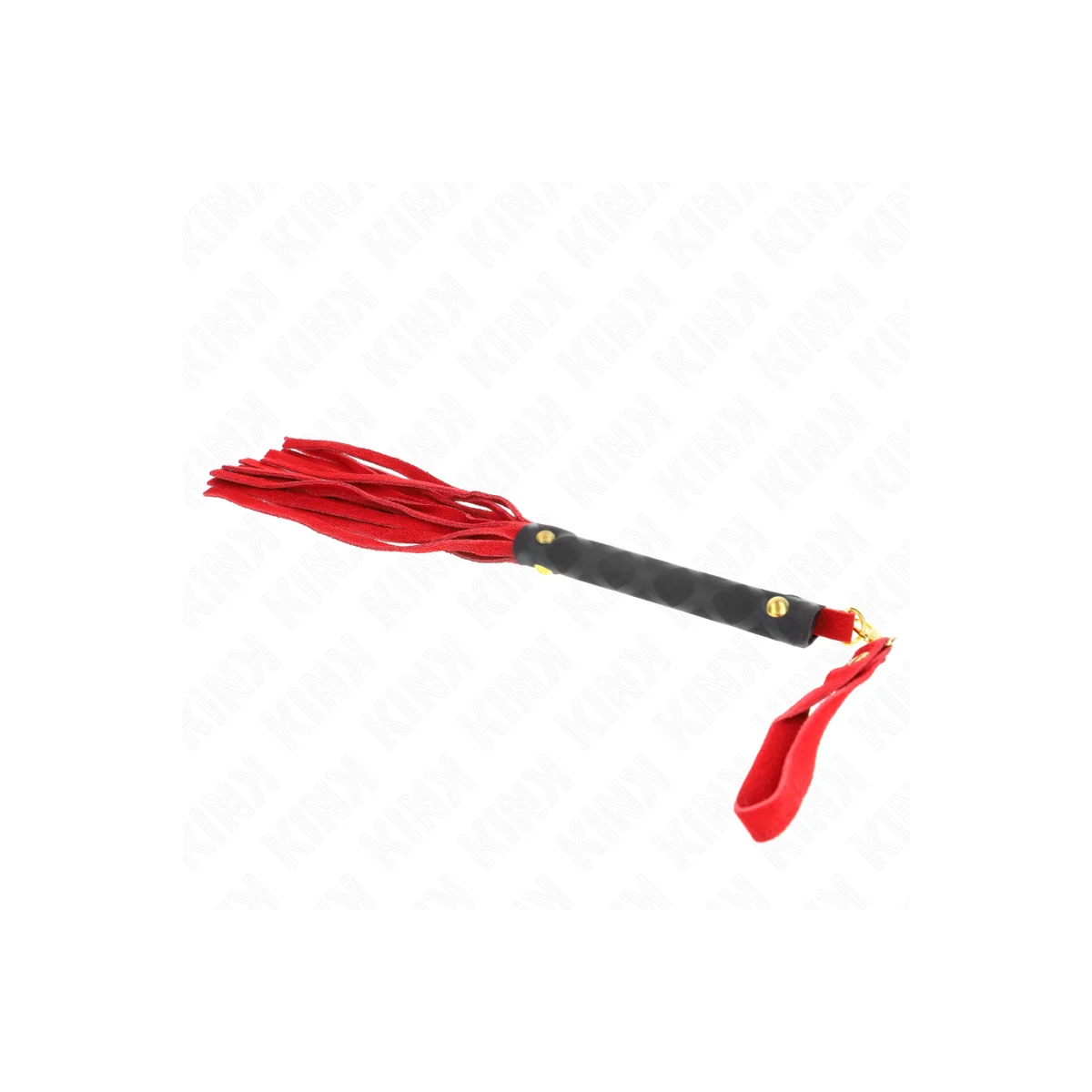 Rote Wildleder Mini-Peitsche 30 cm von Kink Impact & Touch kaufen | Fesselliebe