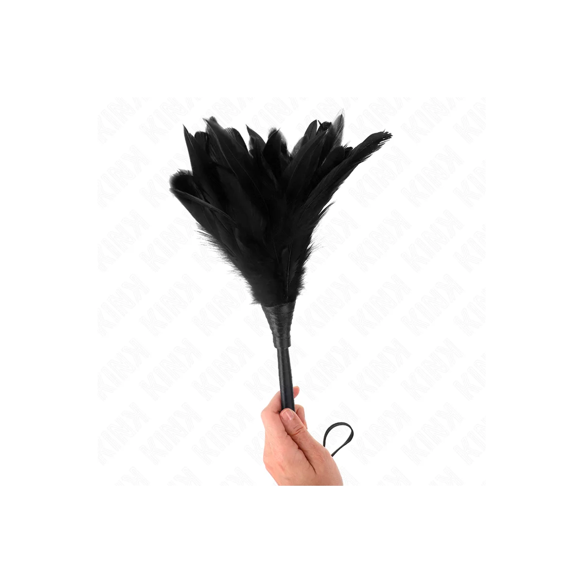 Black Maids Hornform Tickle Hühnerfedern 36 cm von Kink Impact & Touch kaufen | Fesselliebe