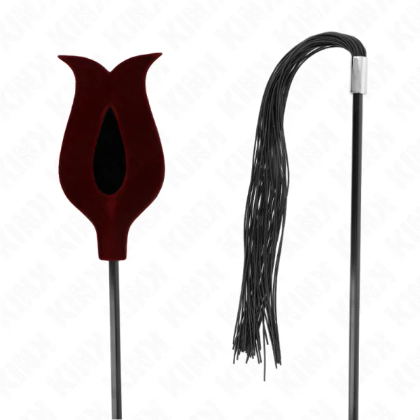 Rosenform Quastenpeitsche aus Silikon 45 cm von Kink Impact & Touch kaufen | Fesselliebe