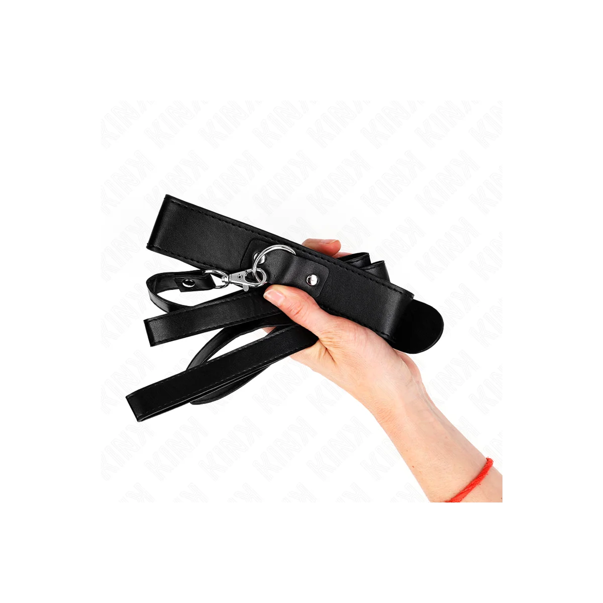 Halskette mit Gürtel 116 cm Schwarz Gurt Verstellbar 32-50 cm X 8 cm von Kink Collar & Gag kaufen | Fesselliebe