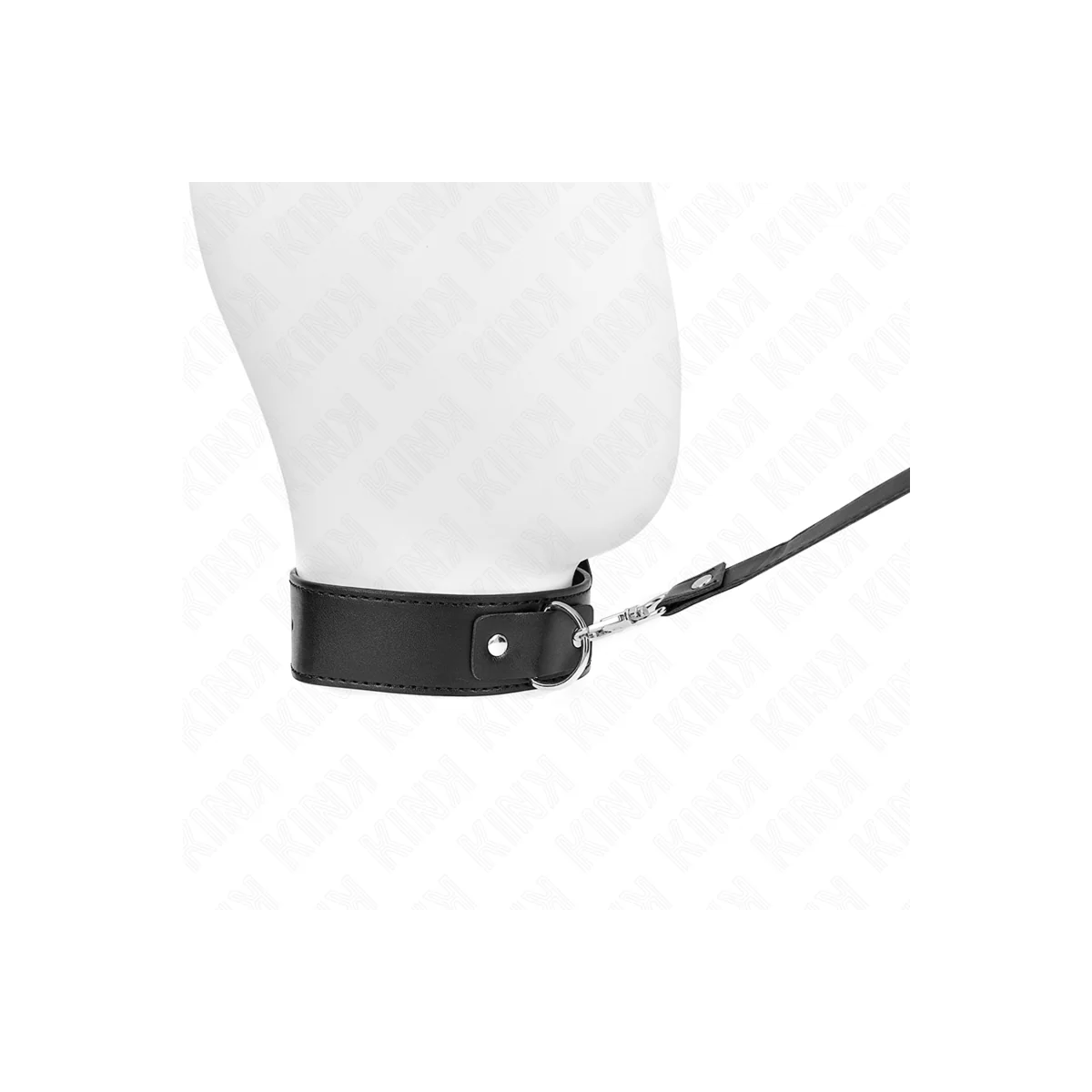 Halskette mit Gürtel 116 cm Schwarz Gurt Verstellbar 32-50 cm X 8 cm von Kink Collar & Gag kaufen | Fesselliebe