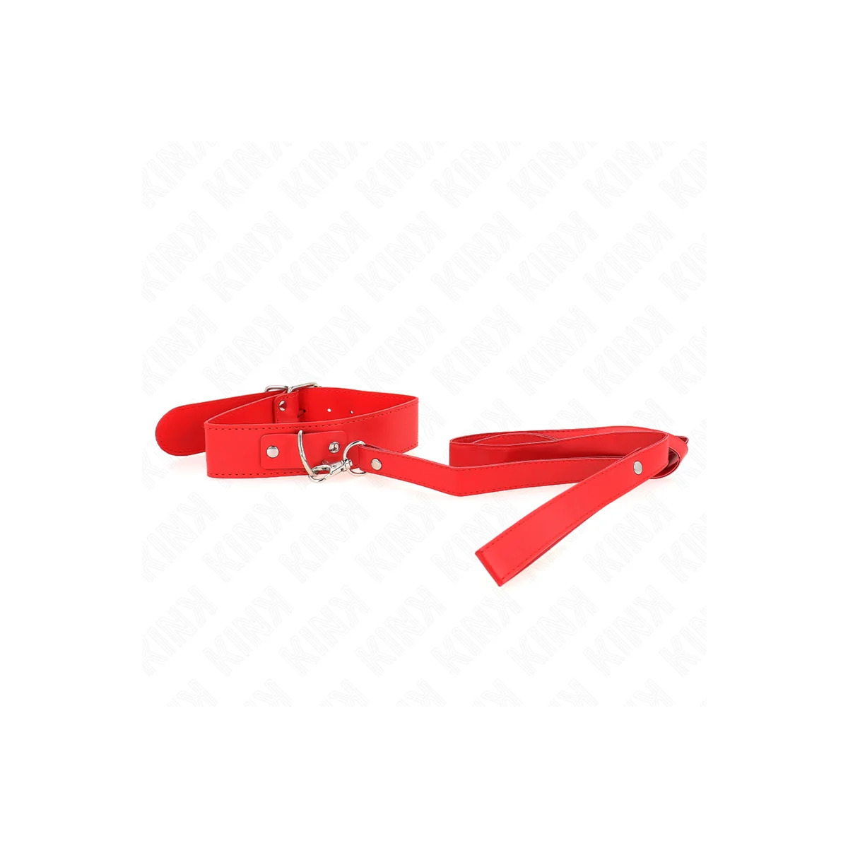 Halskette mit Gürtel 116 cm Rojo Gurt Verstellbar 32-50 cm X 8 cm von Kink Collar & Gag kaufen | Fesselliebe