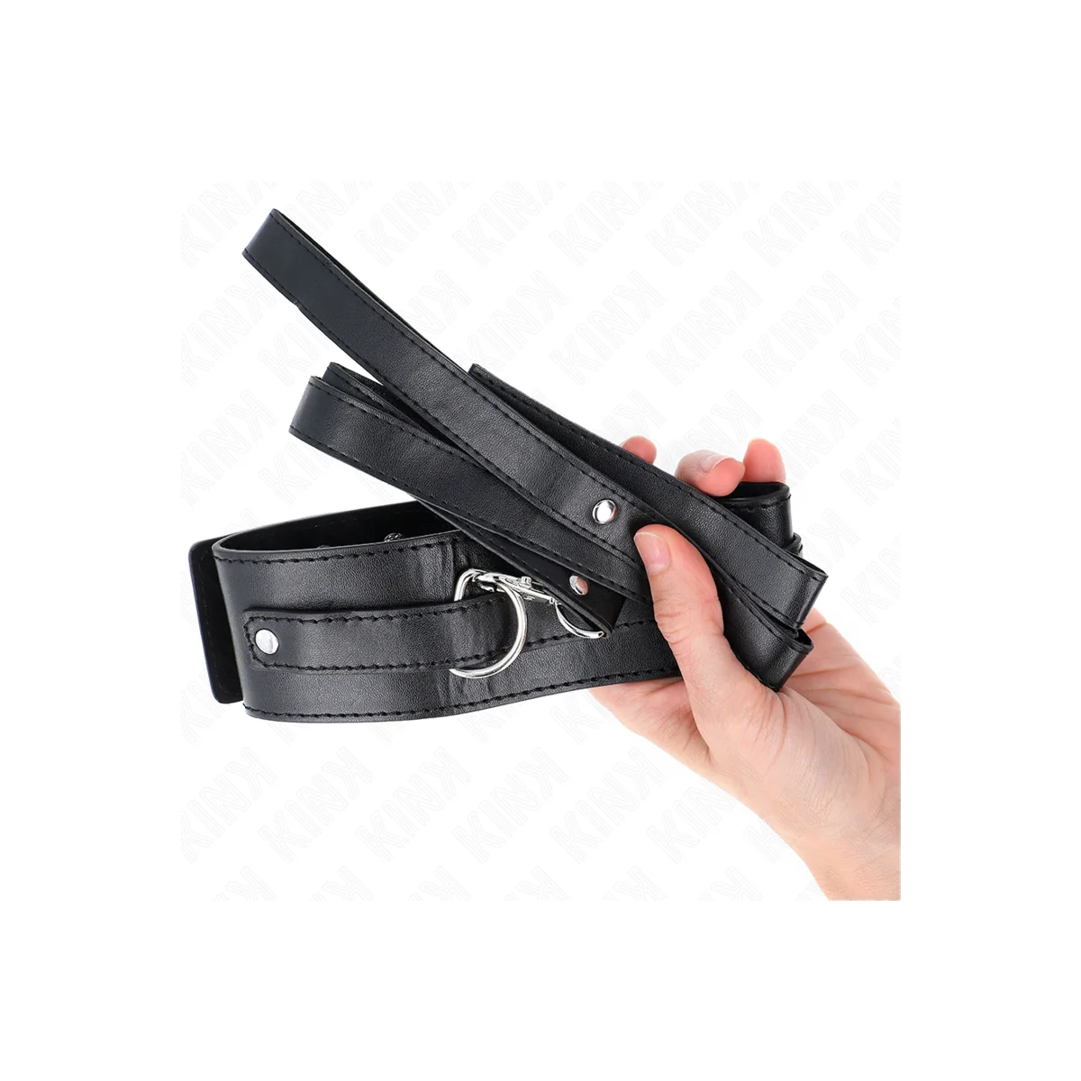 Halskette mit Gürtel 116 cm Modell 1 Verstellbar 36-43 cm X 5 cm von Kink Collar & Gag kaufen | Fesselliebe