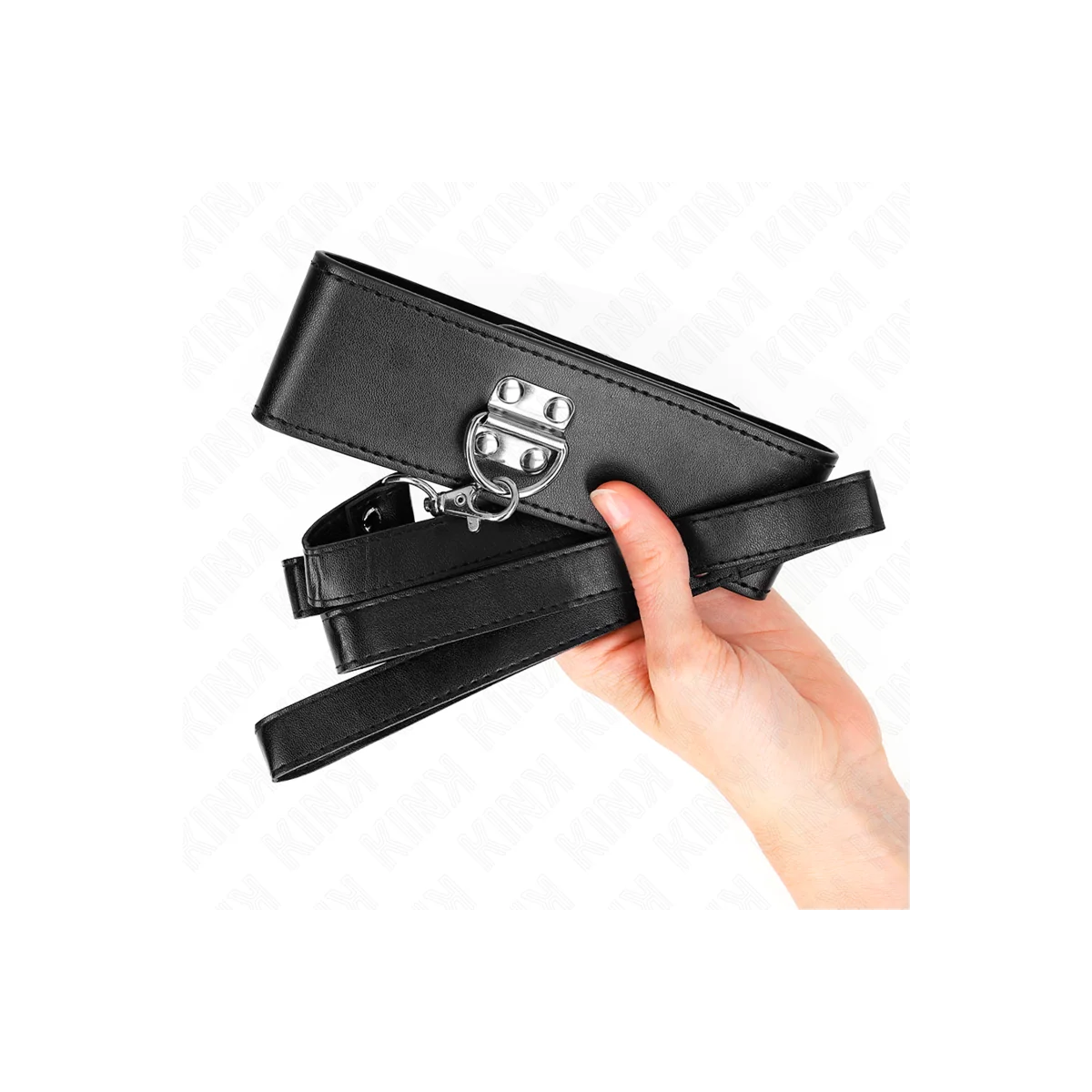 Halskette mit Gürtel 116 cm Modell 2 Verstellbar 36-43 cm X 5 cm von Kink Collar & Gag kaufen | Fesselliebe