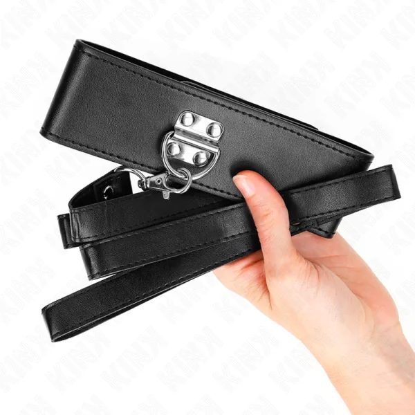 Halskette mit Gürtel 116 cm Modell 2 Verstellbar 36-43 cm X 5 cm von Kink Collar & Gag kaufen | Fesselliebe