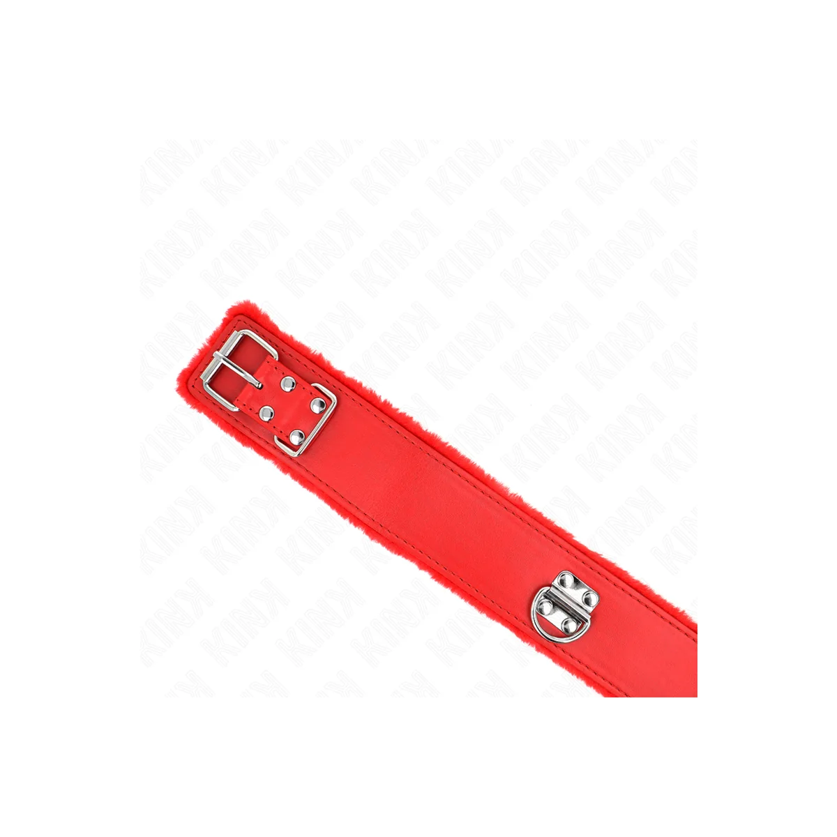 Halskette mit Leine 116 cm mit Silbernen Nieten Modell 4 Rot Verstellbar 40-48 cm X 6 cm von Kink Collar & Gag kaufen | Fesselliebe