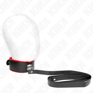 Halskette mit Gürtel 116 cm mit Rotem Lederband Verstellbar 40-48 cm X 6 cm von Kink Collar & Gag kaufen | Fesselliebe