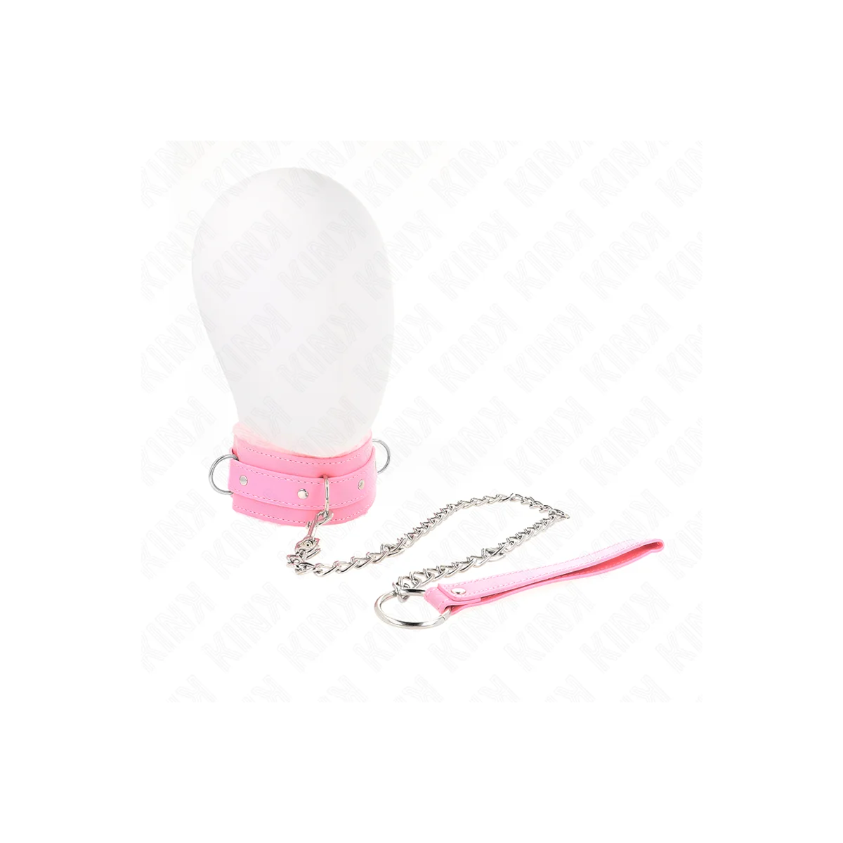 Halsband mit Leine 65 cm mit Einschränkungen Rosa 36-42 cm X 5,5 cm von Kink Collar & Gag kaufen | Fesselliebe