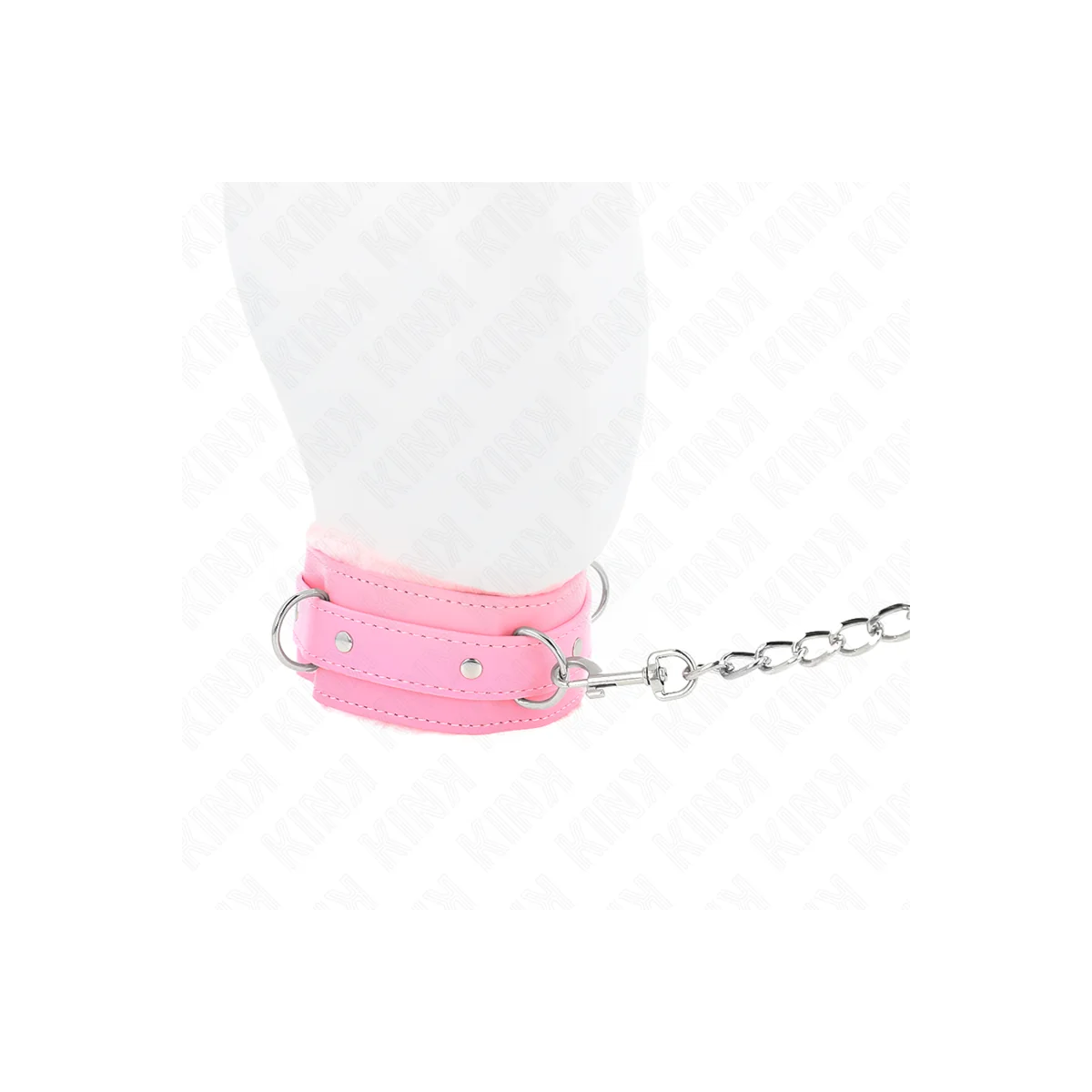 Halsband mit Leine 65 cm mit Einschränkungen Rosa 36-42 cm X 5,5 cm von Kink Collar & Gag kaufen | Fesselliebe