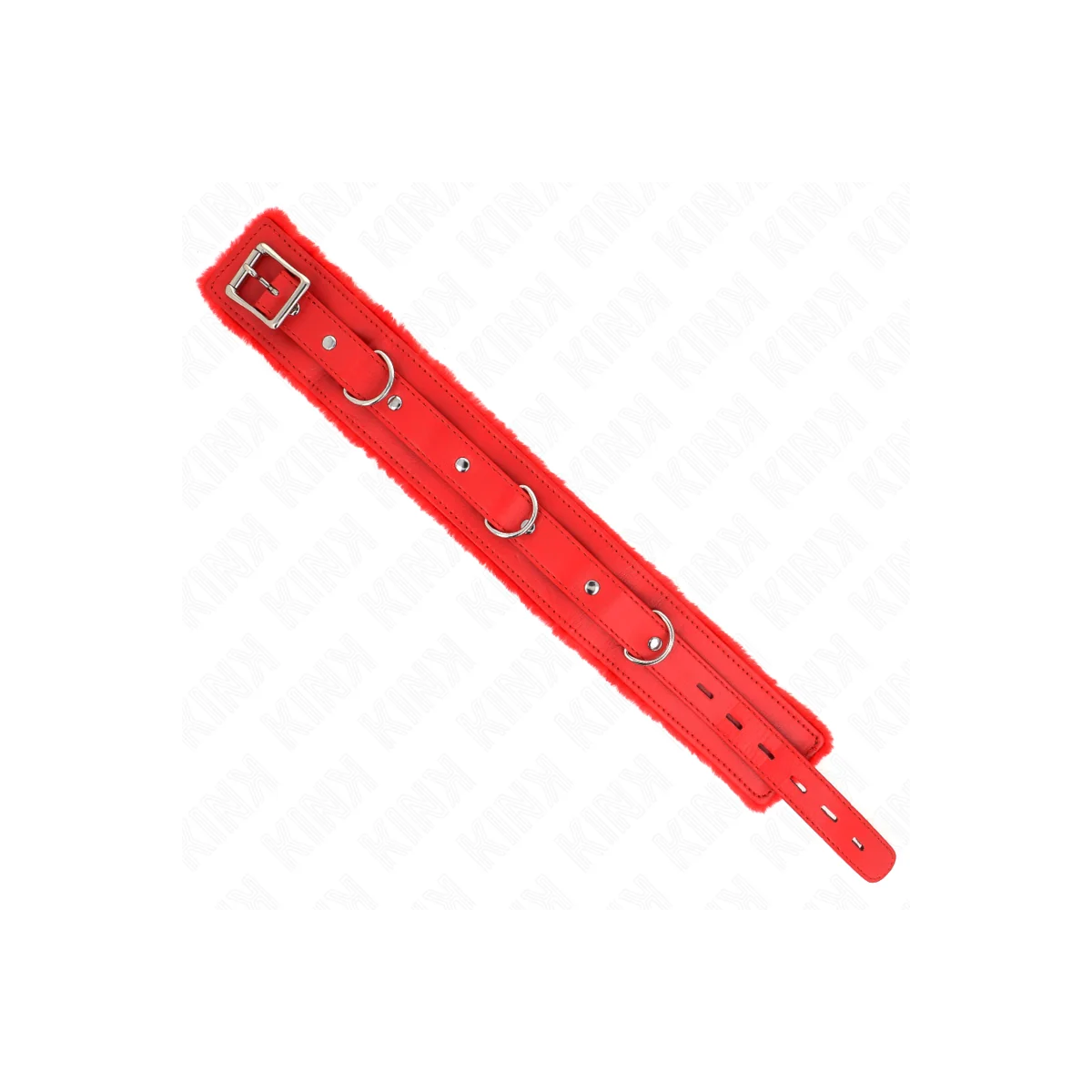 Halsband mit Leine 65 cm mit Einschränkungen Rot 36-42 cm X 5,5 cm von Kink Collar & Gag kaufen | Fesselliebe